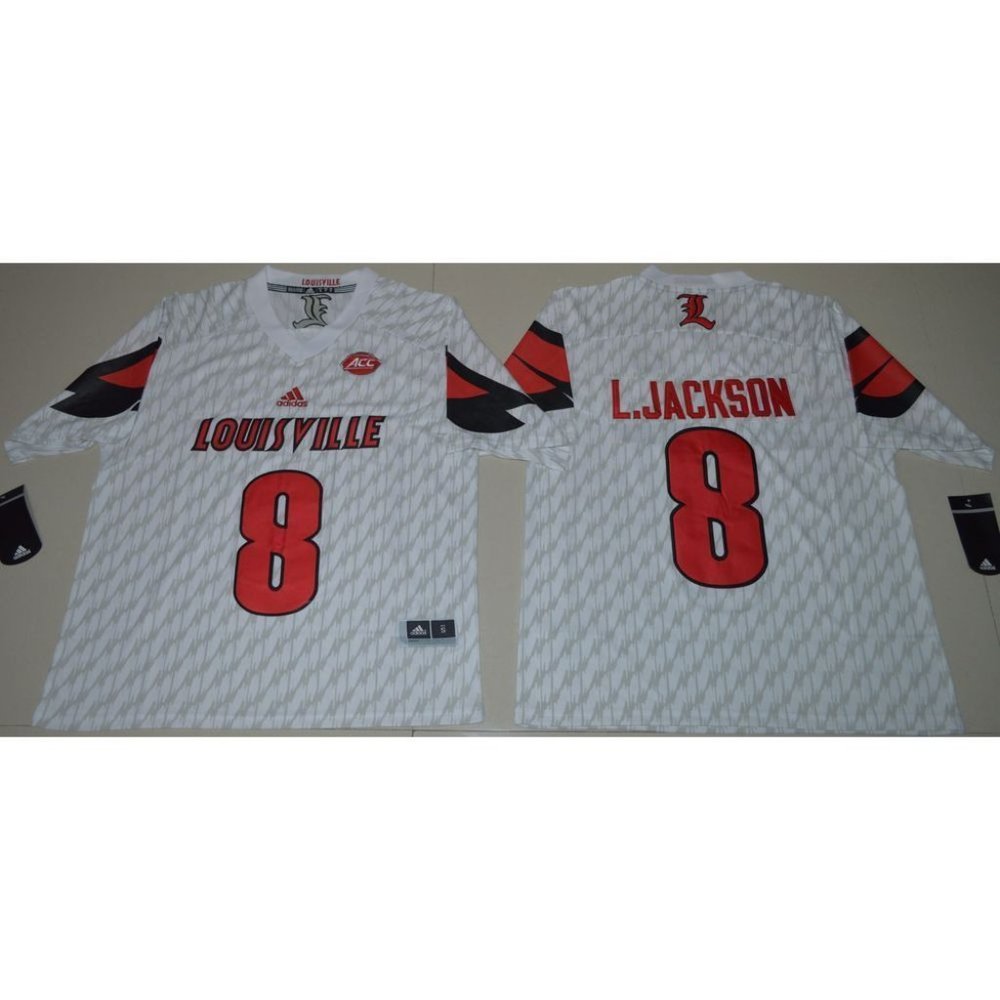 Louisville Cardinals Lamar Johnson White Jersey